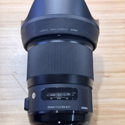 Sigma 28mm F1.4 DG HSM Art For Nikon F Mount