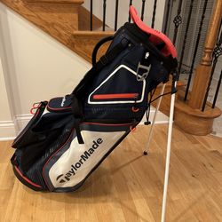 TaylorMade PRO Stand/Carry golf Bag Navy/Red