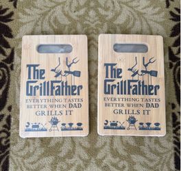 Set of 2 The GrillFather Bamboo Cutting Boards