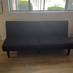 Black Adjustable Futon Sofa Bed Couch