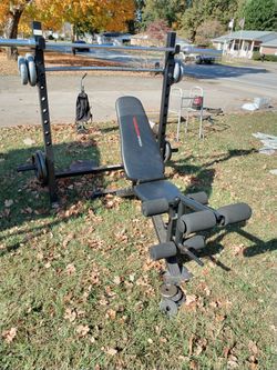 Bench Press And Squat Weight Set 