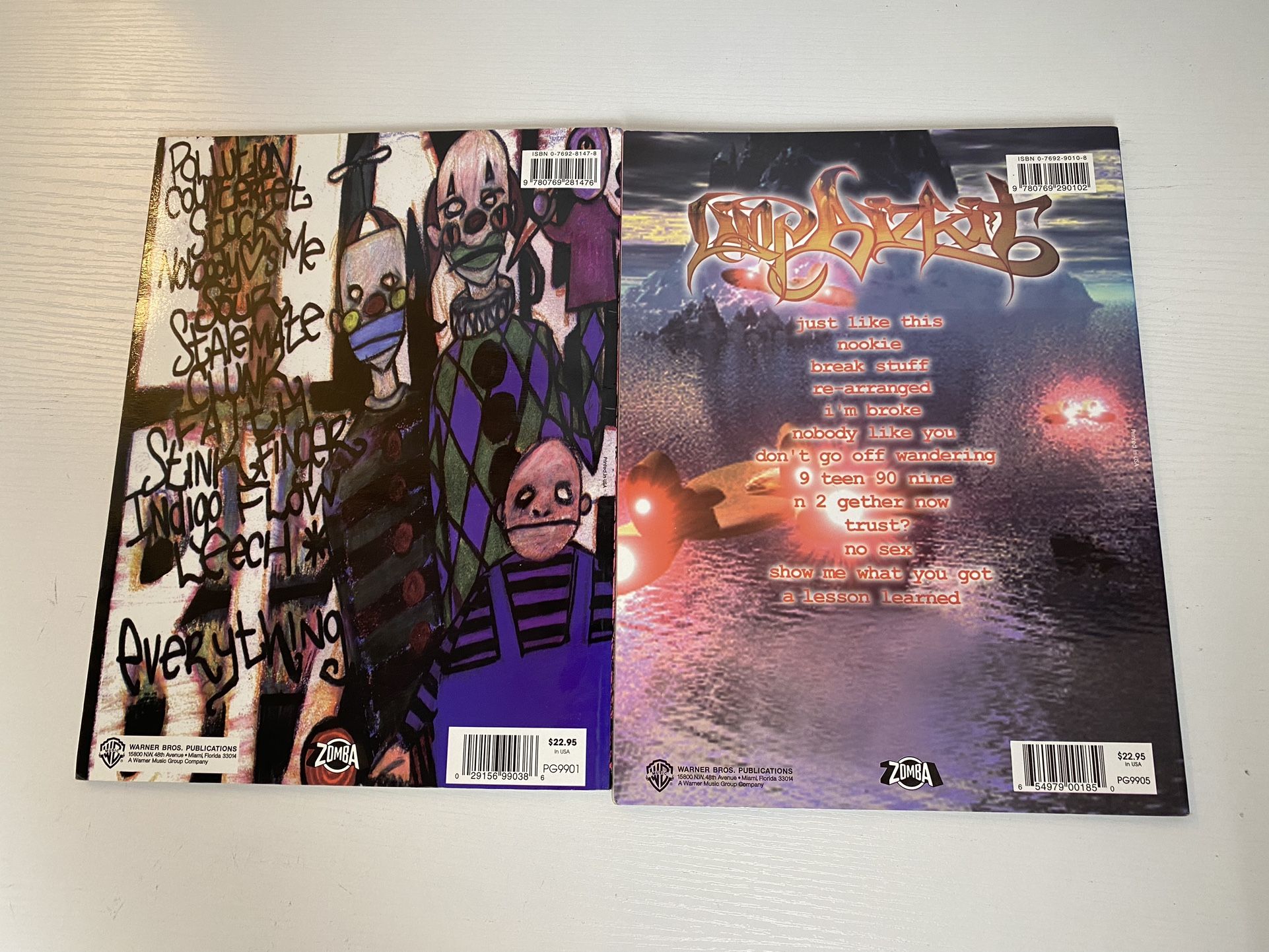 2 Guitar Tab 7 String Late 90’s Rock Metal Tablature Books Limp Bizkit Rare