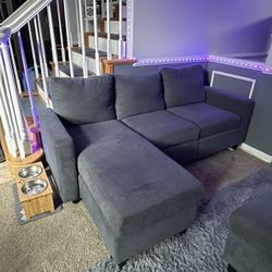 L-shape Sectional And Ottoman