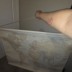 Large Hanging World Map