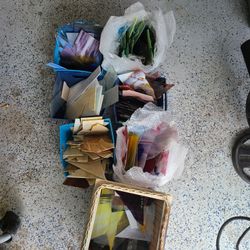 111lbs Of Scrap Stained Glass For Stained Glass or Mosaics