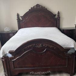 Bed Frame With Night Stands And Mirror Chest 