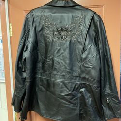 Harley Davidson Women’s Leather Jacket & Halter Top