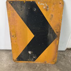 Chevron Yellow Highway Arrow Sign