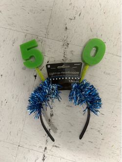 50th birthday light up headbopper- brand new with tags
