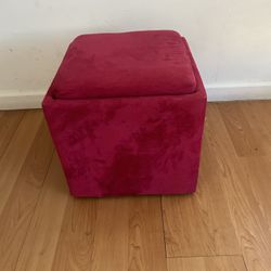 Hot Pink Ottoman Vanity Stool Furniture