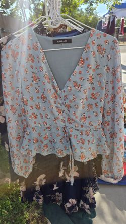 SugarFloral Long Sleeve Blouse