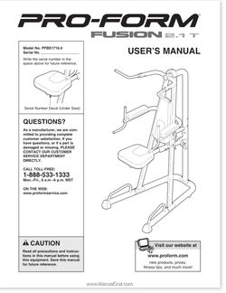 ProForm Fusion 2.1T home gym strength-training machine