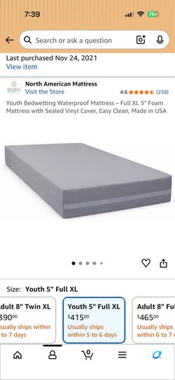 Full size Bedwetting Mattress Full