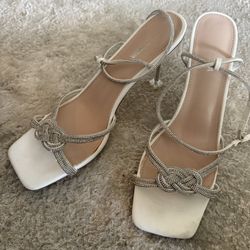 Heels - White With Clear Heel 11
