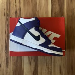 Nike Dunk High Electro Purple Midnight Navy GS Size 6.5Y
