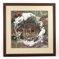 Bev Doolittle "Sacred Circle" Limited Edition Signed & Numbered Print 33" x 33"