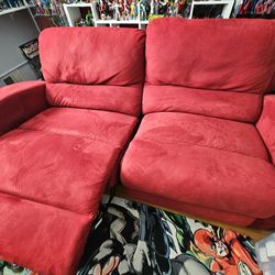 Red loveseat recliner