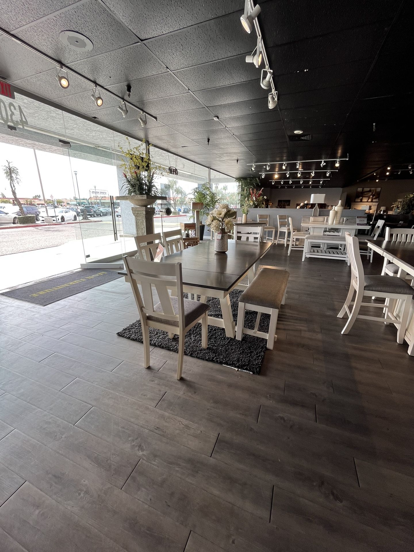 White/Grey 6pc Dining Room Set