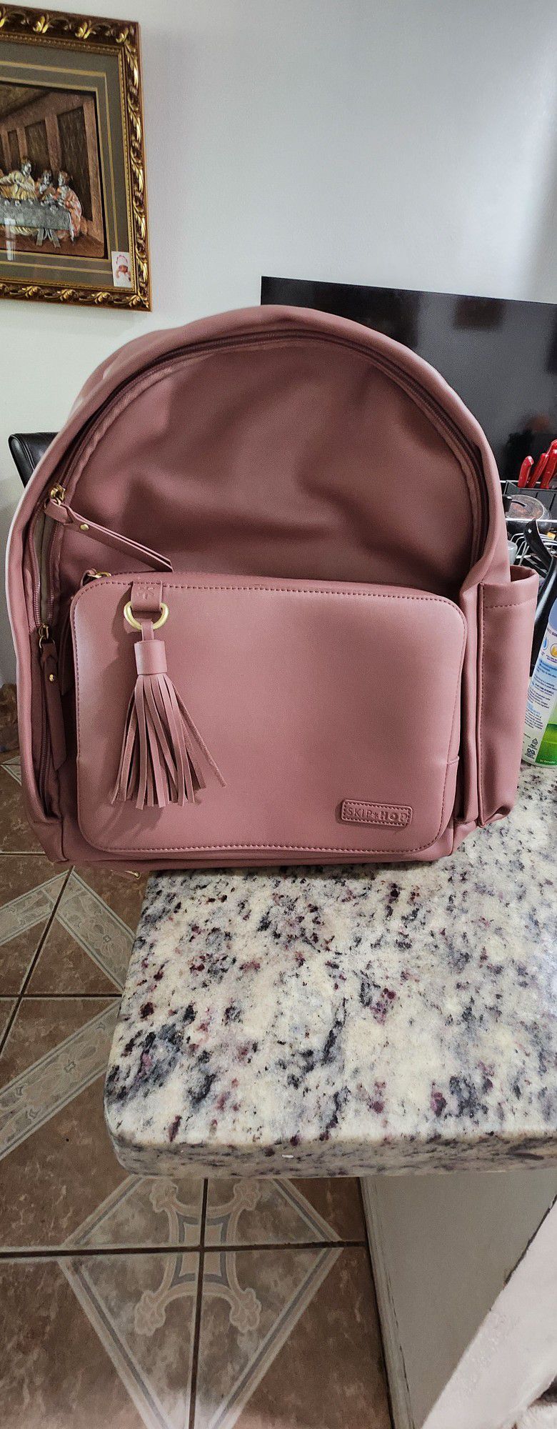 Pink Skip Hop Diaper Backpack 
