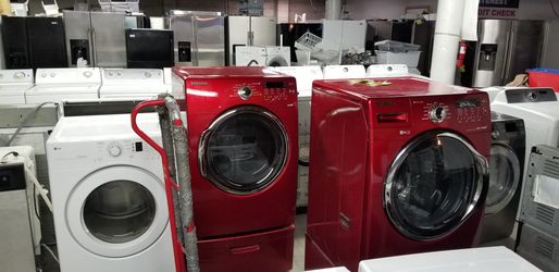 Blow Out Sale Warehouse Full Of Nice Lightly Used Refurbished Certified Washer Dryer Fridge Stove Oven Stackable Free Warranty