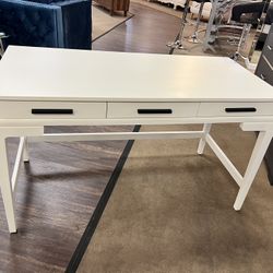 Chalk White Desk w/Three Drawers