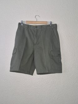 Geoffrey Beene Shorts Mens W33 Cargo Canvas Lightweight Green