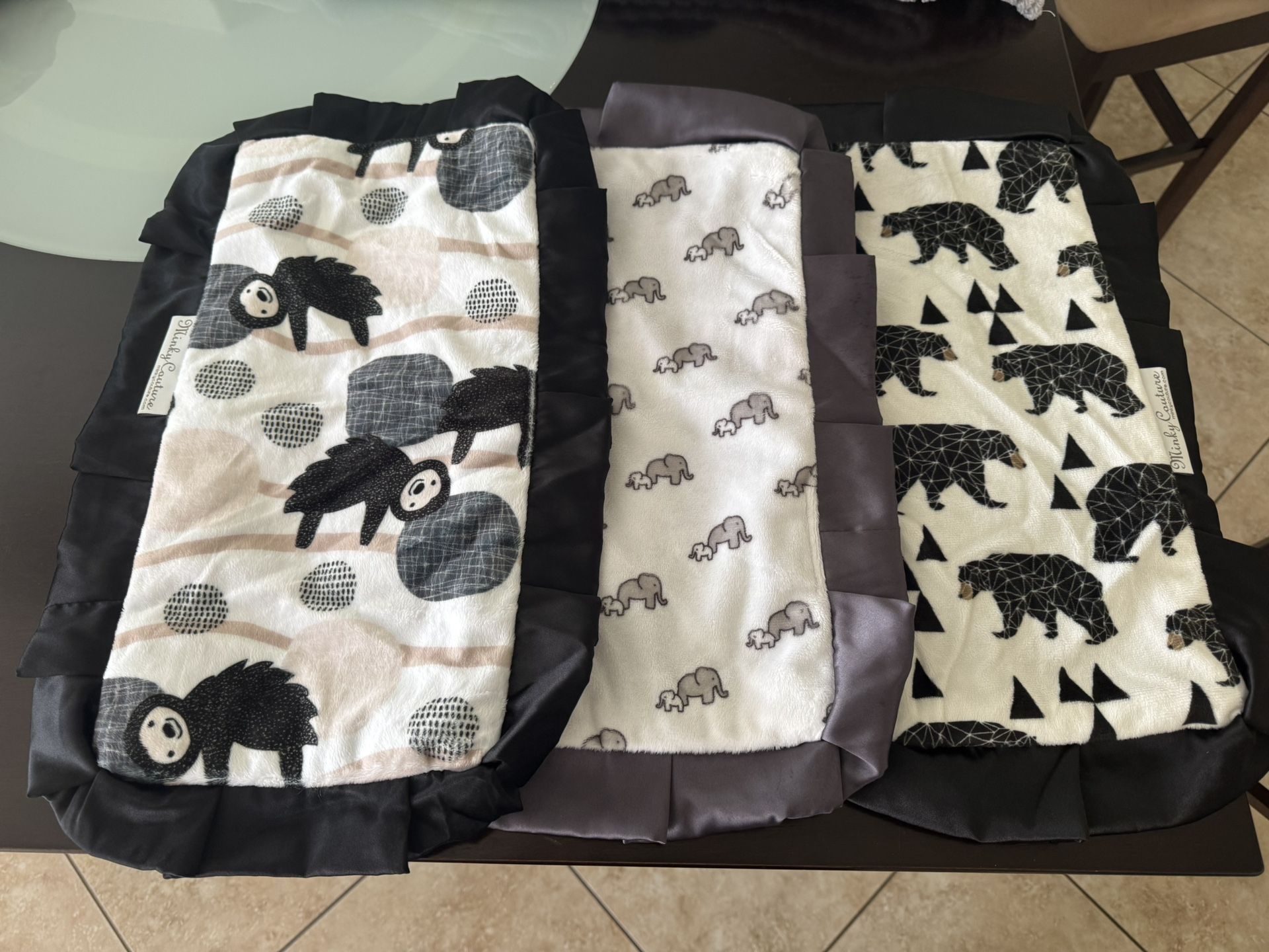New Minky Couture Security Blanket Set 3