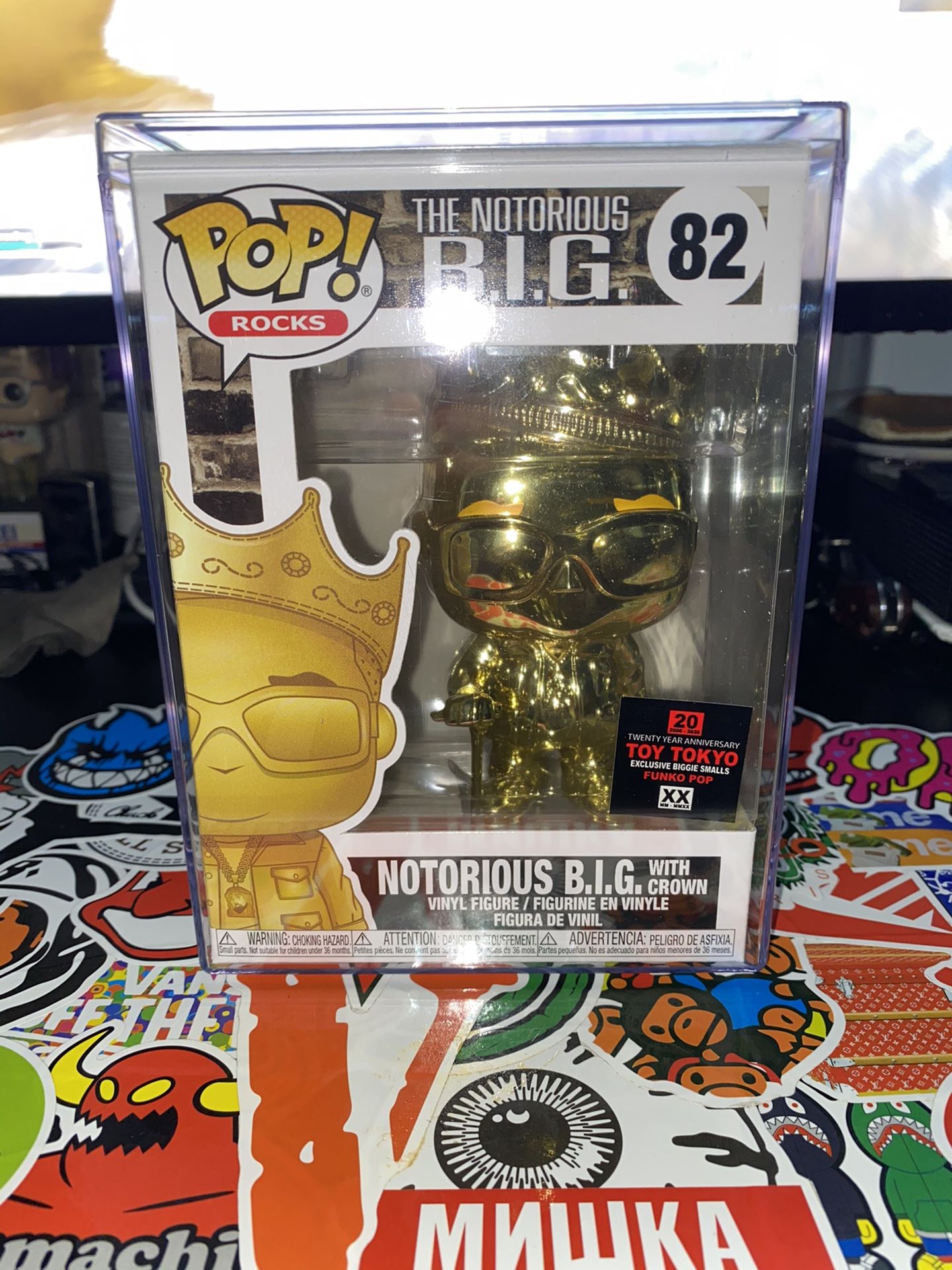 The Notorious Big w/ Crown ( Gold Chrome Toy Tokyo Exclusive )