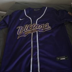 Justin Jefferson Vikings Baseball Jersey 