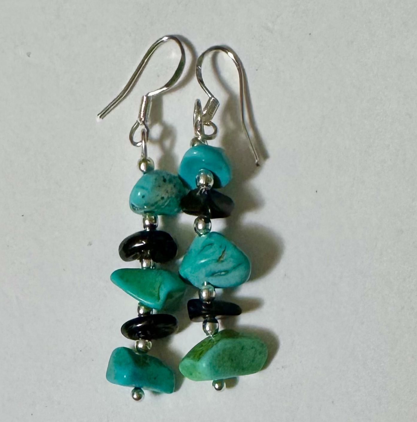 Turquoise and Agate Earrings