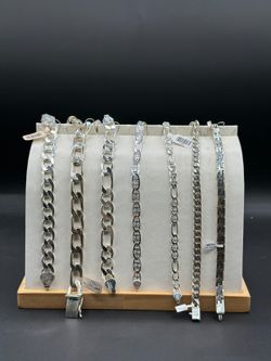 Pulsos De Caballero De Plata Ley .925