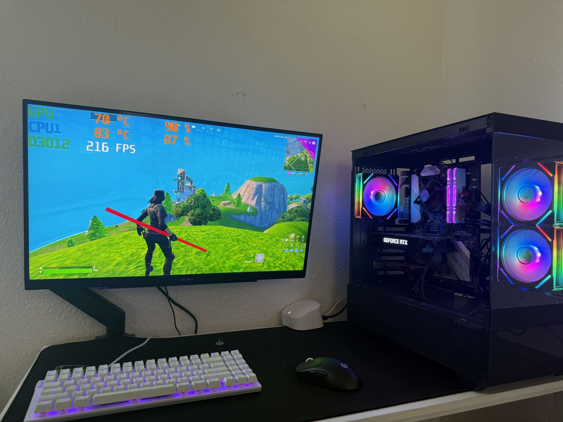 Black Gaming Pc Computer Desktop RTX