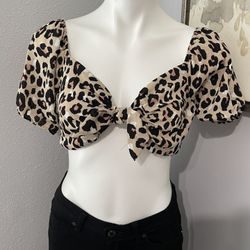 Leopard Crop Top $10 (Medium And Large)