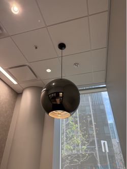 Modern Black Globe Pendant Light