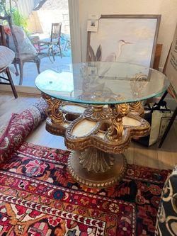 Gold end table