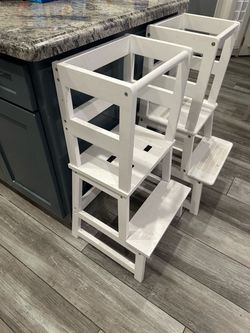 2 Wooden Kids Kitchen Helper / Learning Towers – $100 for Both