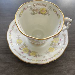 Gemini zodiac series Royal Albert tea cup & saucer bone china England