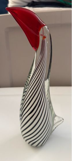 Murano Style Art Glass Toucan Figurine