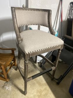 Farmhouse Counter Height Bar Stool with Backrest