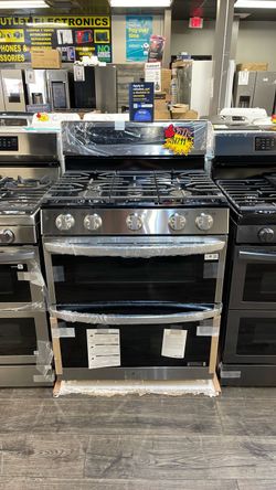 LG Double Oven Gas Stove Take It Home $0 Initial Payment Read Description