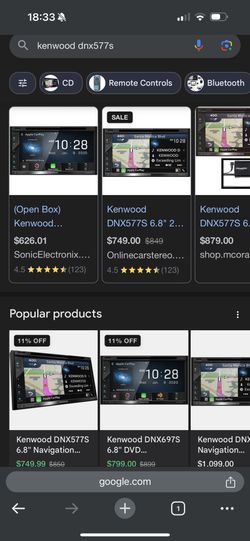 Kenwood DNX577s Radio