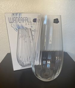 New Waterfall Bohemian Crystal Vase 245mm