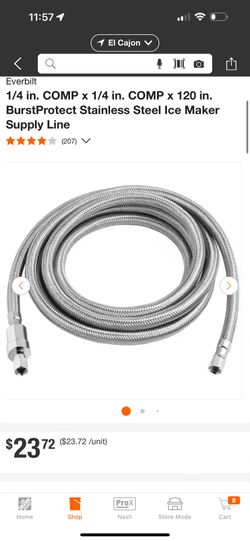 BurstProtect Stainless Steel Ice Maker Supply Line