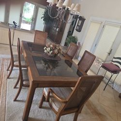 Dining Room Table & 10 Chairs