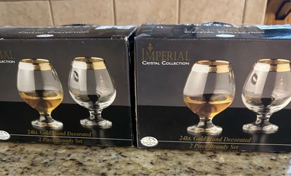 Imperial Crystal 2-Piece Brandy Glass Set x2