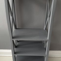 Gray Wood 3 Foot Tall Storage/Shelf Cabinet 