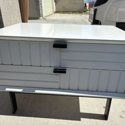 Small White Two Drawer 