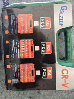 Tool sets with 46, 53 and 54 pieces