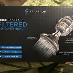 SparkPod High Pressure Filtered Shower Head $30 OBO