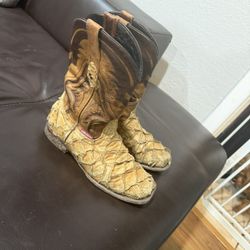 Tan Pirarucu Boots 